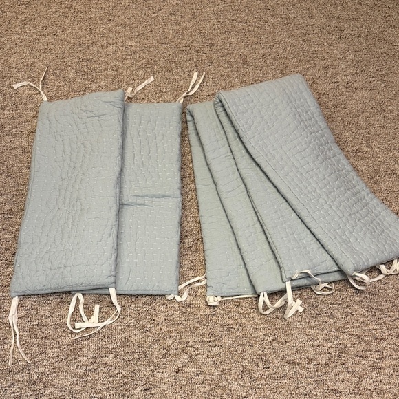 Other - Light Blue / green Quilted Crib Bedding set